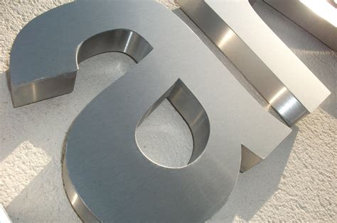 fabricated metal dimensional letter|stainless steel built up letters.